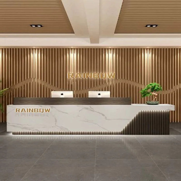Coffee Reception Desks Modern Bar Counter Shop Counter Futuristic Long Reception Desk Hair Salon Comptoir Luxury Furniture