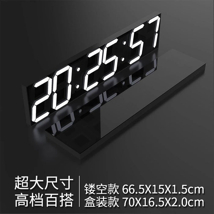 Modern Led Digital Wall Clock Wifi Internet Stylish Living Room Wall Clocks Office Quiet Resin Reloj Pared Decor Home Interior