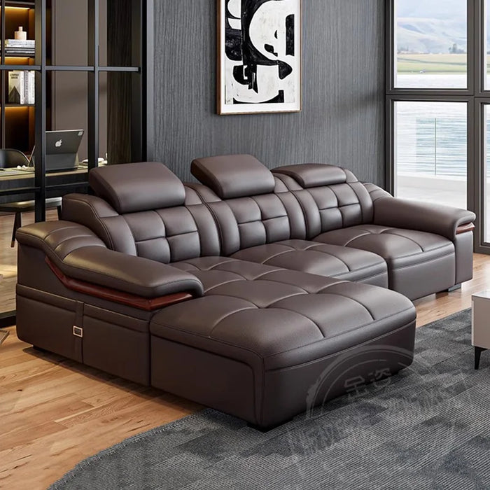 Genuine Leather Sofa Sectional Minimalist Living Room Corner Sofas Luxury Modern Sofa Sala De Estar De Luxo Nordic Furniture
