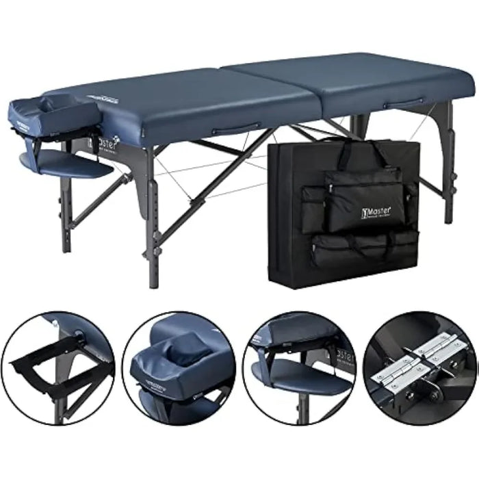 Massage Bed 31" Montclair Pro Portable Massage Table Package, Memory Foam Cushioning, Reiki Panels