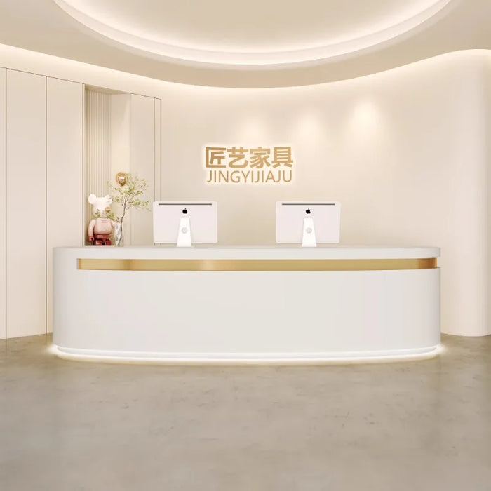 Counter Executive Reception Desks Vanity Office Restaurant Shop White Front Reception Desk Beauty Escritorio Salon Furniture
