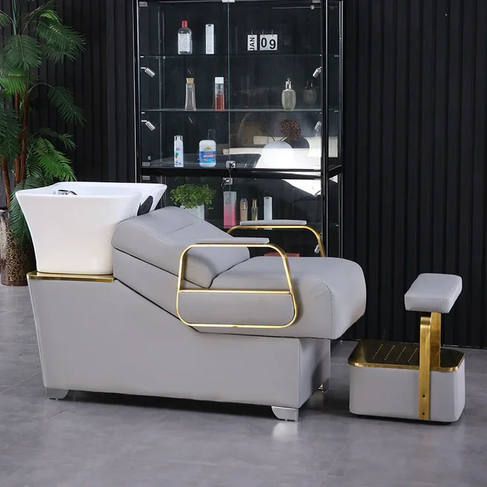 Spa Shampo Chair Stylist Comfort Lounge Massage Hair Wash Bed Shower Head Silla Peluqueria Salon Furniture MQ50XF