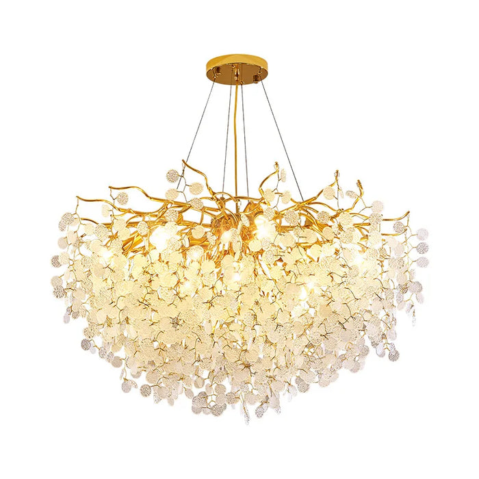 Nordic Luxury Round Crystal Pendant Chandelier Designer Lamp for Bedroom Living Room Luminaire Hanging Light Fixtures Home Decor