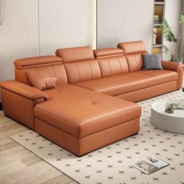 Leather Nordic Recliner Sofa Double Comfortable Black Modern Waterproof Sofa Luxury Reading Salon Meuble Living Room Furniture