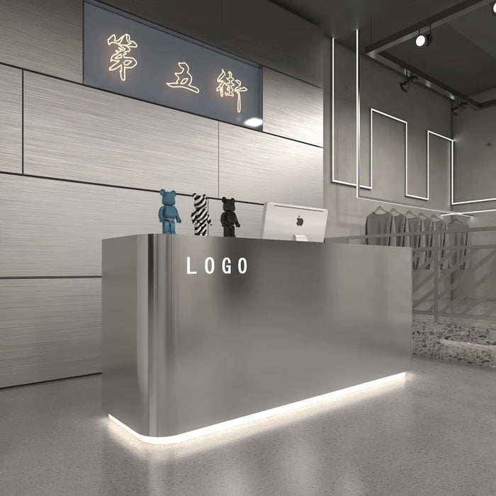 Cafe Shop Reception Counter Cashier Restaurant Grocery Checkout Counter Store Office Table Desk Rezeption Furniture Office