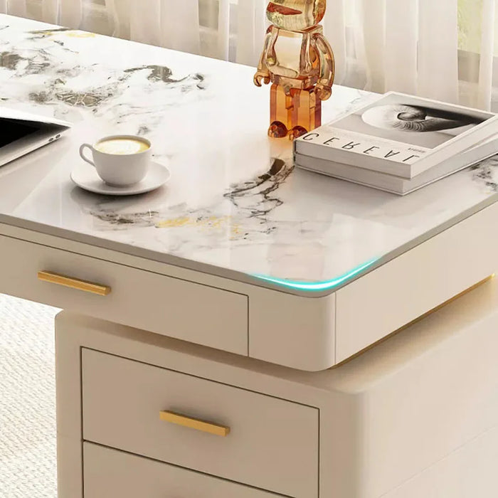 ConferenceOffice Desk Wooden Setup Desktop Luxury Work Table Desktop Reception Workbench Scrivania Con Cassetti Home Furniture
