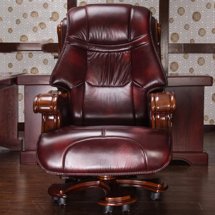 Study Rocking Ergonomic Chair Cushion Swivel Executive Accent Floor Ergonomic Chair Leather Cadeiras Office Furniture LSL25XP