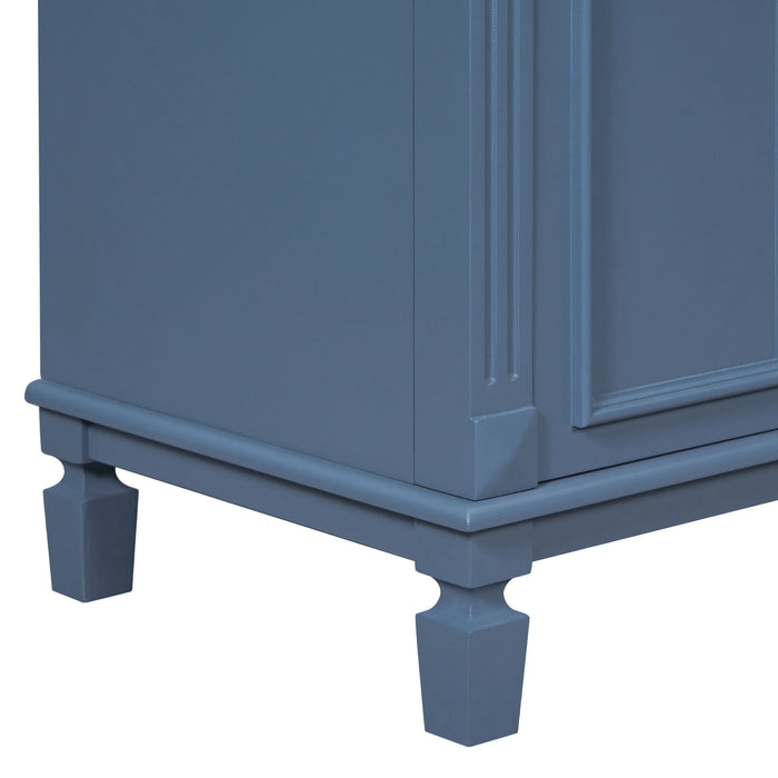 36'' Bathroom Vanity with Top Sink, Modern Bathroom Storage Cabinet with 2 Soft Closing Doors and 2 Drawers, Single Sink Bathroo