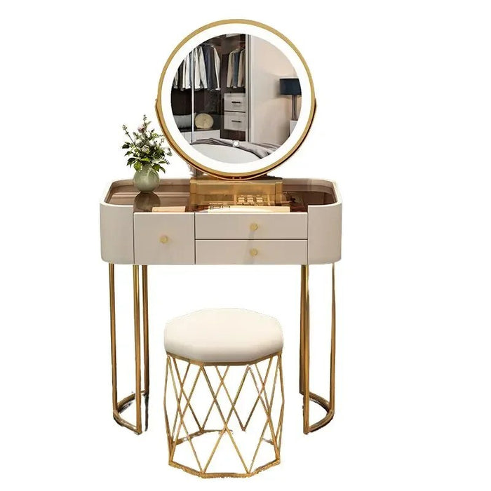 Dressing Table Light Luxury Rock Board Bedroom Dressing Table Modern Minimalist Makeup Cabinet Comoda Pra Quarto Furniture