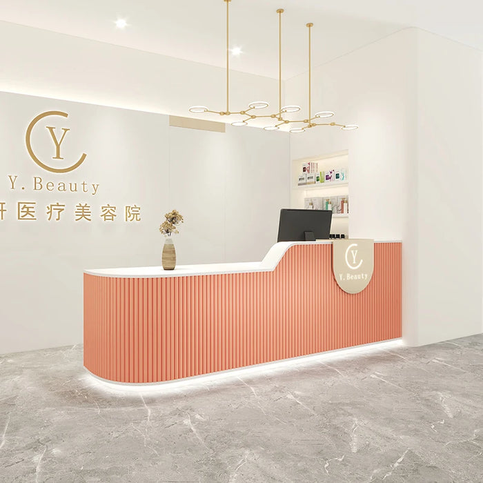 Bar Counter Reception Desks Podium Salon White Modern Register Luxury Front Desk Store Bureau Meuble Reception Furnitures