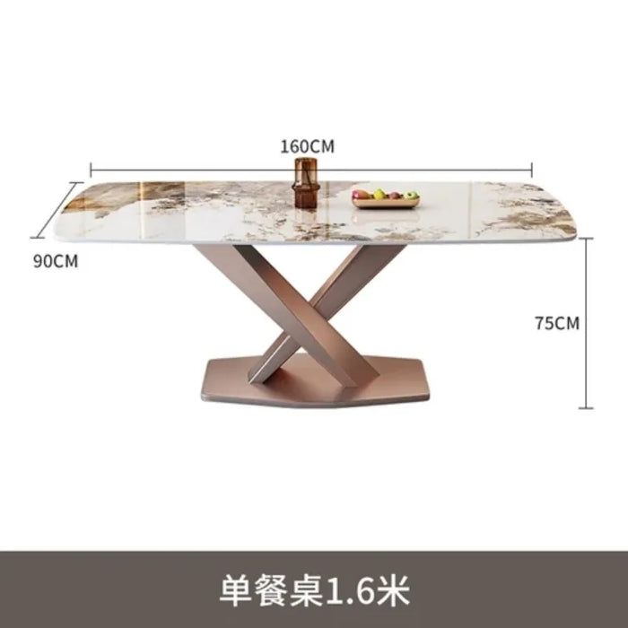 Luxury Dinning Table Kitchen Marble Balcony Dinner Dinner Table Coffee Mesa Lateral Comedor Dining Room Table And Chairs Set