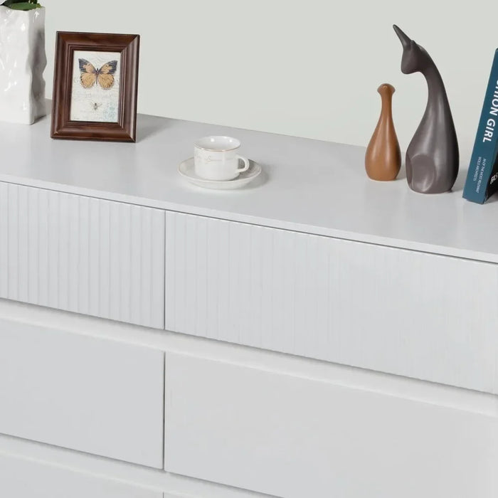 Chest of Drawers in the Bedroom Furniture TV Stand Wide White Drawers for Living Room Makeup Table Dresser Hallway Entryway Desk