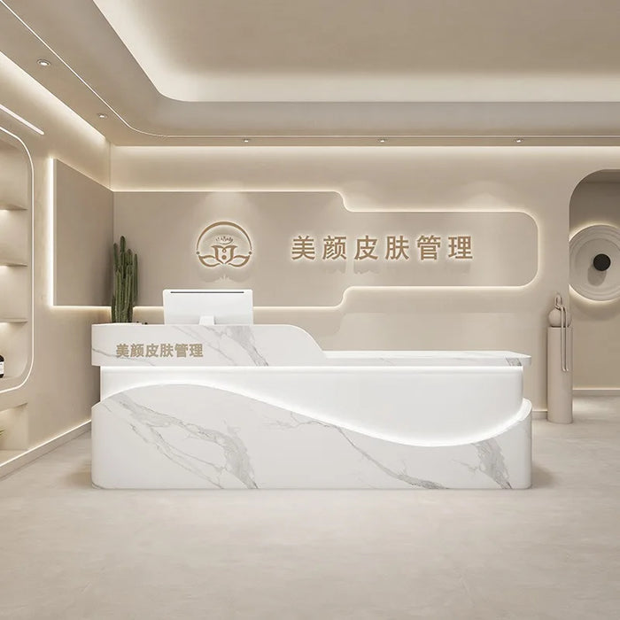 Cashier Service Reception Desks Counter Executive Futuristic Checkout Reception Desks Bar Bureau Meuble Beauty Salon Furniture