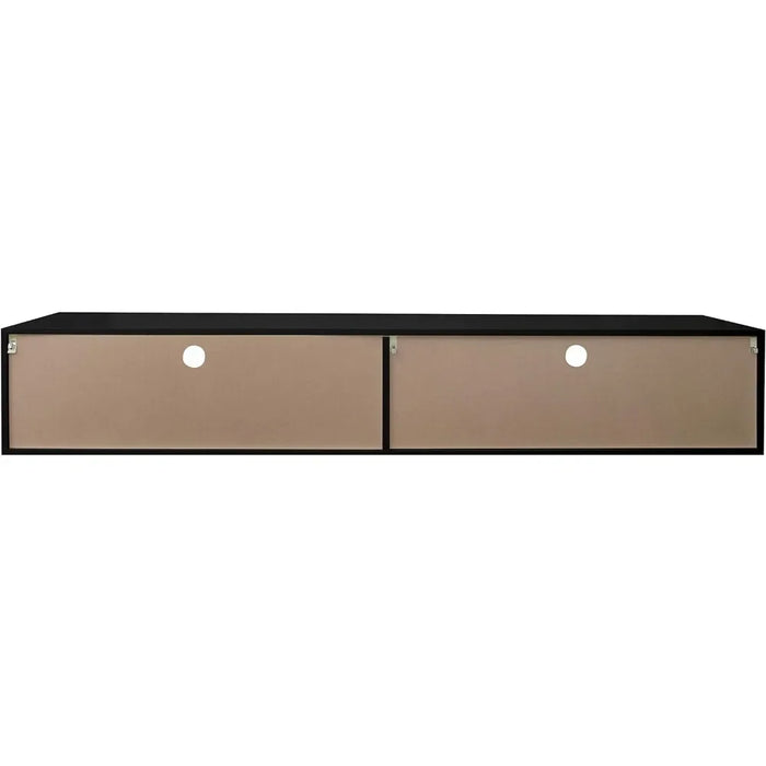 Modern Floating TV Stand, Wall Mounted, with LED Light, 20 Colors, Entertainment Center, with Storage Space, Media Console