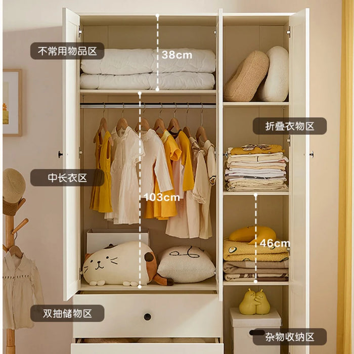 Children Wardrobe Safety Kids Girl Handles Heavy Clothing Shelf Divider Near Bed Closet Exhaust  Armario Bebe Home Furniture