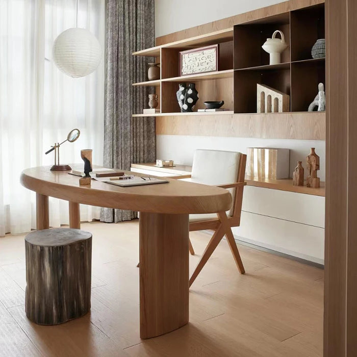 Nordic Wood Solid Desk Table Irregular Ideas Modern Minimalist Executive Office Desk Designer Mesa Ordenador House Furniture