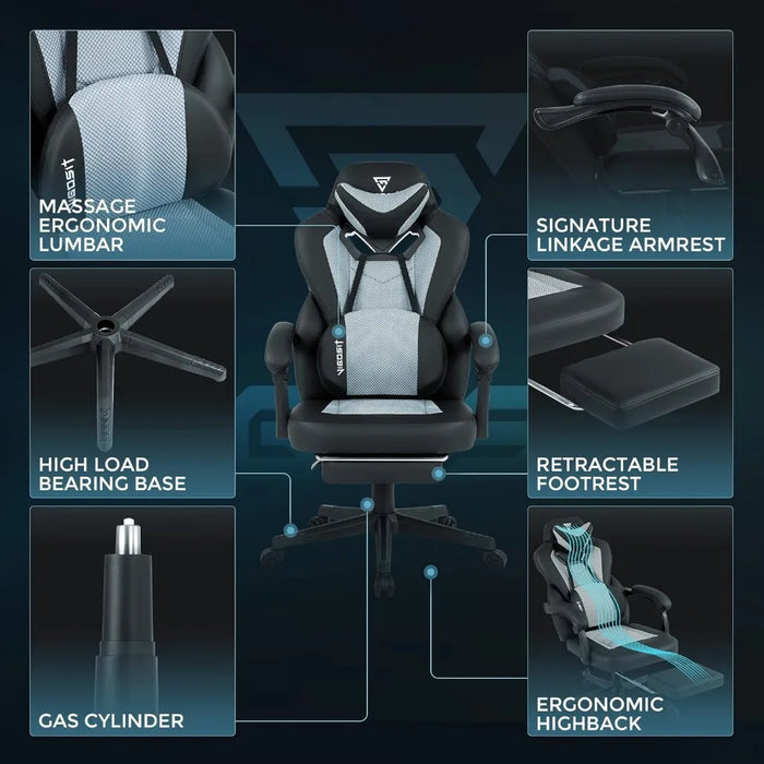 Computer Armchair Gamer Chair Office Furniture Gaming Chair for the Computer Mobile Relaxing Backrest Ergonomic Reclining Wheels