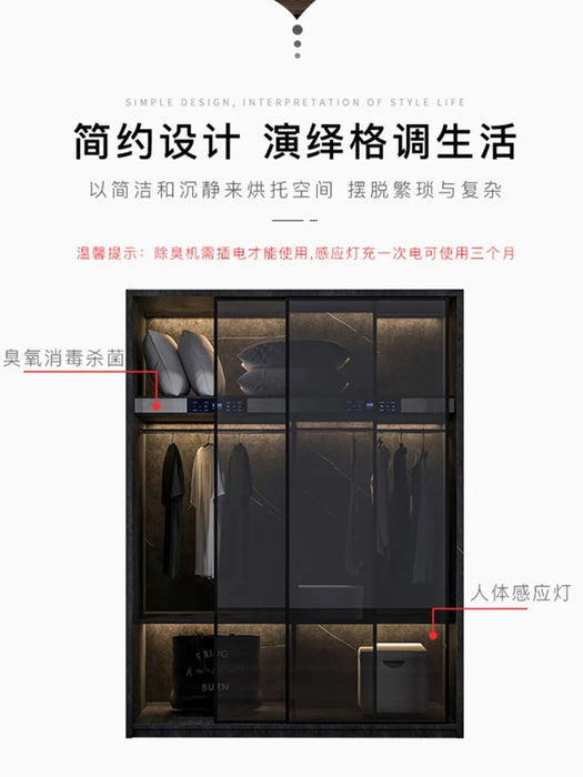 Smart disinfection, deodorization, and drying of wardrobes for home use,light luxury customization,minimalist wardrobe