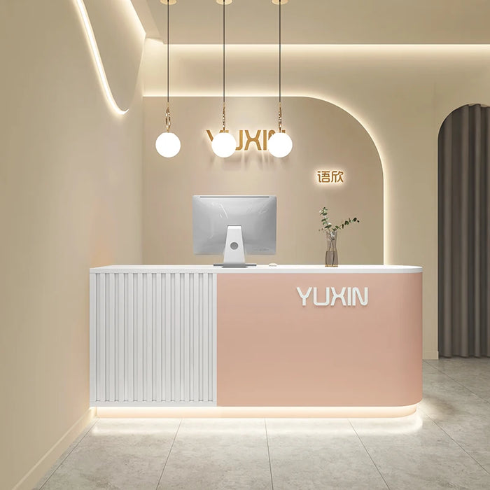 White Office Reception Desks European Cashier Commercial Reception Desks Closet Coiffeuse De Chambre Minimalist Furniture