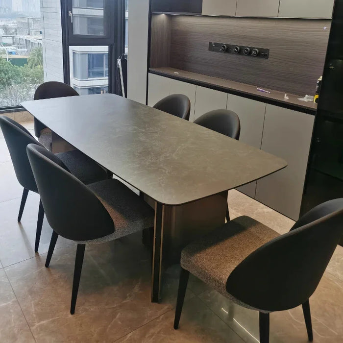 Retro Black Living Room Table Slate Coffee Simple Nordic Dining Table Minimalist Design Mesas De Comedor Home Furniture HD50CZ