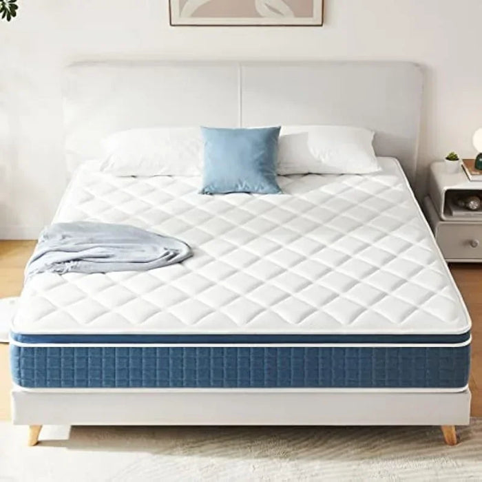 Queen Mattress,Jingxun 12 Inch Hybrid Mattress with Gel Memory Foam,Motion Isolation Individually Wrapped Pocket Coils Mattress