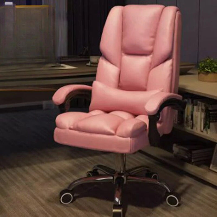 Leather Executive Relax Office Chair Fancy Comfortable Blue Lazy Ergonomic Office Chair Gaming Comfy Silla De Oficina Furniture