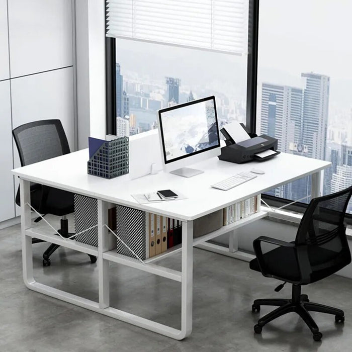 Bookshelf Setup Office Desk Storage Standing White Floor Computer Desks Free Shipping Reception Mesa De Computador Furniture