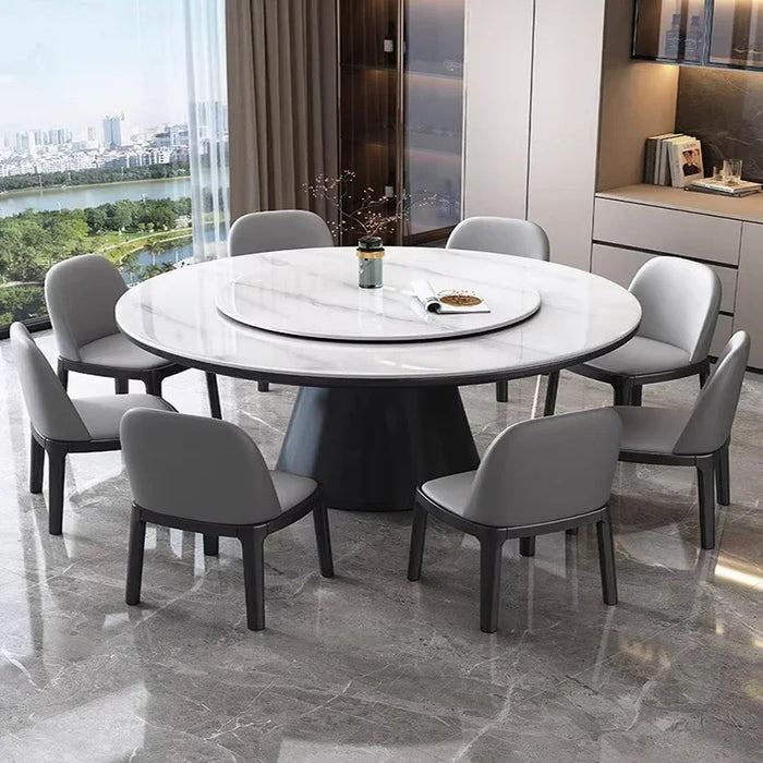 Nordic Designer Dining Table Mobile Living Room Combination Round Table Modern Conjuntos De Salas De Jantar Home Furniture