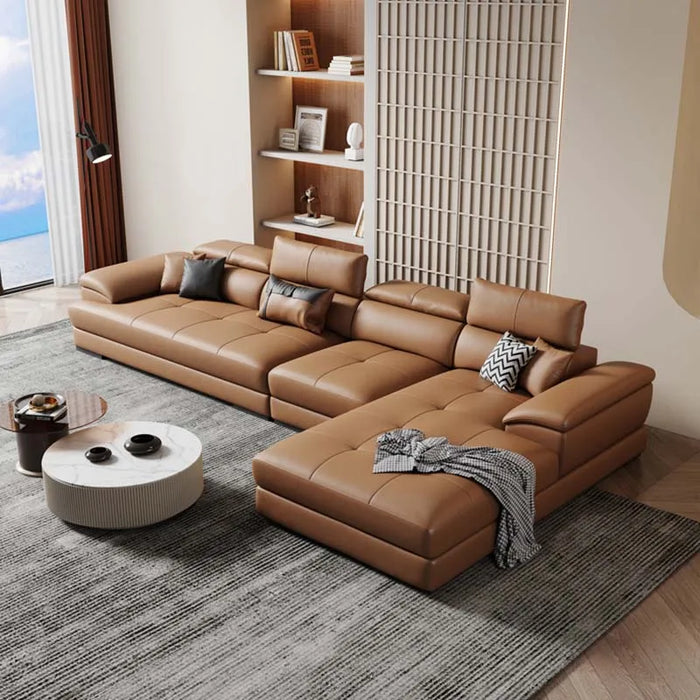 Lounge Living Room Sofas Luxury European Leather Sectional Sofa Modular Comfortable Divano Soggiorno Di Lusso Room Decor