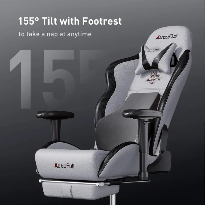 AutoFull C3 Gaming Chair Office Chair PC Chair with Ergonomics Lumbar Support, Racing Style PU Leather High Back Adjustable