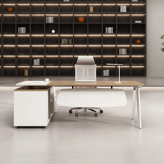 Ideas Computer Office Desk Storage Executive Simple Luxury Professional Desk Tables Studio Mesa Para Computador Home Furniture