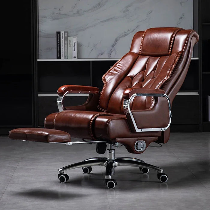 Mobile Restaurant Office Chairs Leather Lounge Luxury Armchair Chairs Swivel Relaxing Italian Fauteuil Living Room Furniture