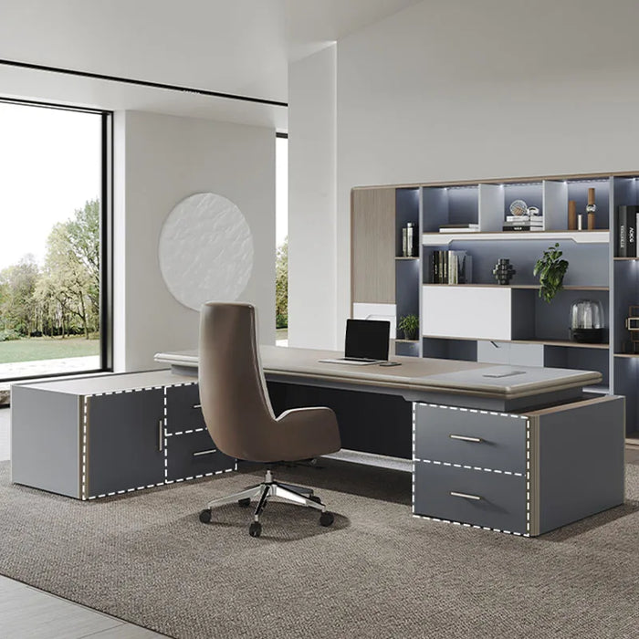 Luxury Office Desk Reception Gaming Monitor Comfortable Wooden Desk Modern Work Shelf Student Mesa Ordenador Home Furniture