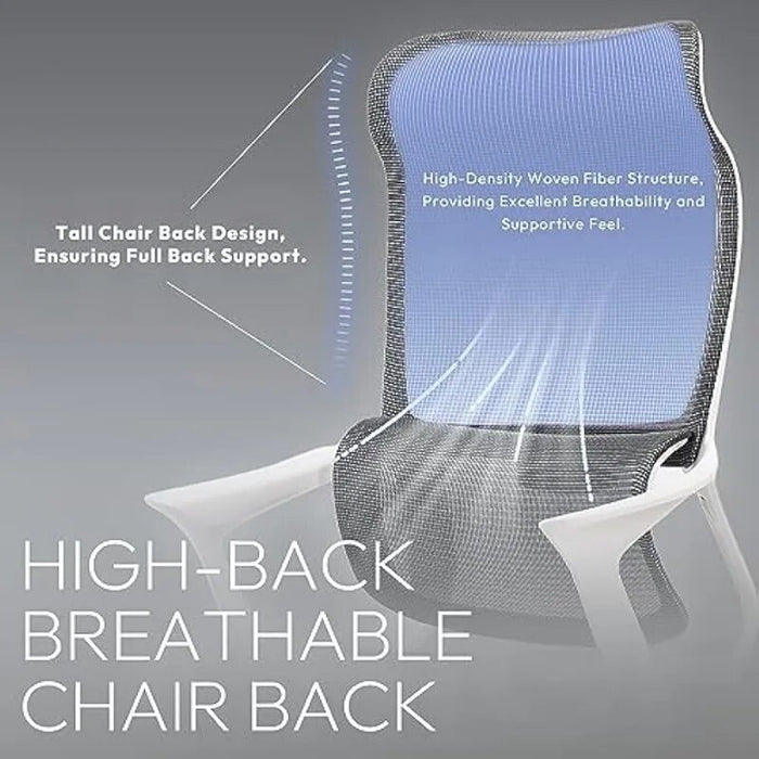 Office Chair-Ergonomic Computer Desk Chair, High Back Mesh Home Office Chair, Big and Tall Office Chair with Lumbar Support