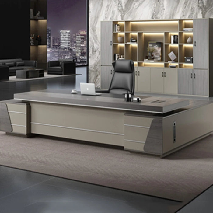 Light Luxury Boss Office Desk Combination Simple Modern Business Furniture CEO Desk Supervisor Large Desk Leader Office Computer
