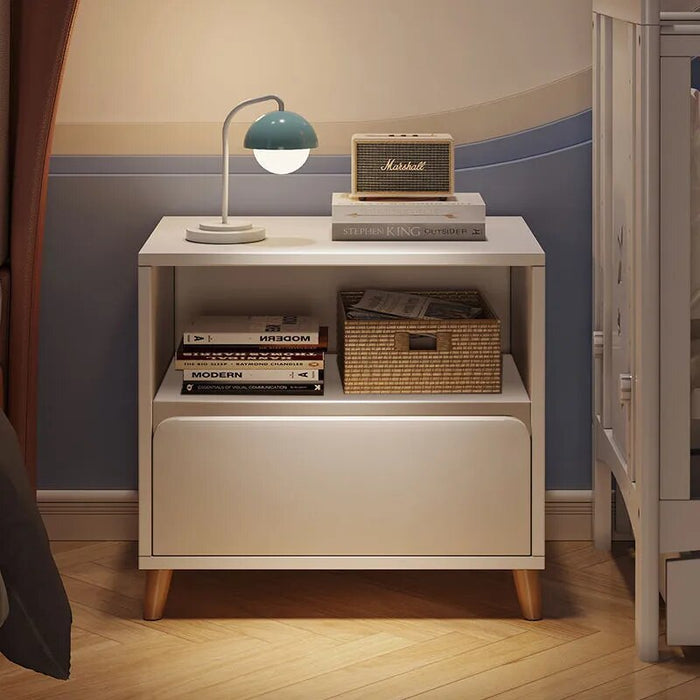 Small Wooden Mobile Nightstands Bedroom Narrow luxury White Storage bedsides Modern table Mesita De Noche Bedroom Furniture