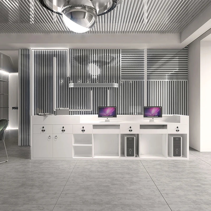 Restaurant Front Desk Reception Counter Shop Cash Reception Desk Cashier Register Salon Theke Rezeption Commercial Furniture