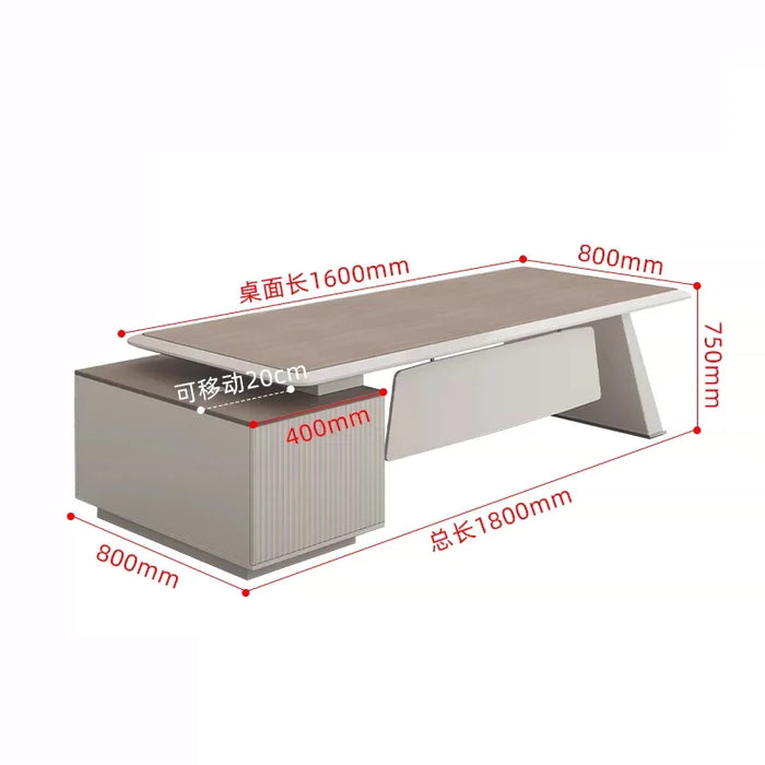 Minimalist Modern President Computer Single Person Luxury Office Square Corner Height desk Office Furniture Study Business