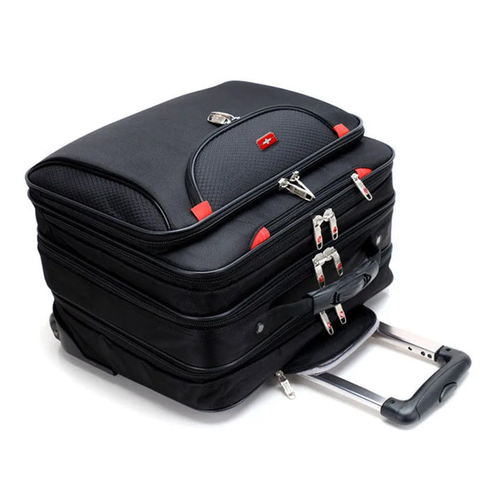 16 Inch Travel Soft Canvas Mini Suitcase With Wheels Carry On Trolley Rolling Laptop Luggage Bag Boarding Cabin Free Shipping