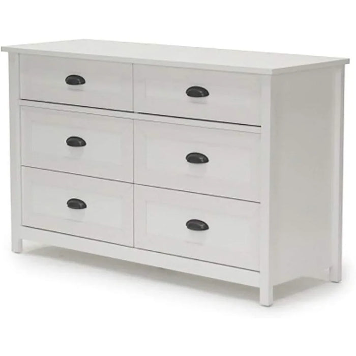 Drawers with Metal Runners and Safety Stops Feature 6 Wood Drawer