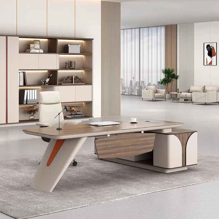 Modern Writing Office Desk Drawers Monitor Filing Meeting Drafting Office Desk Workflow Tavolo Da Lavoro High End Furniture HDH