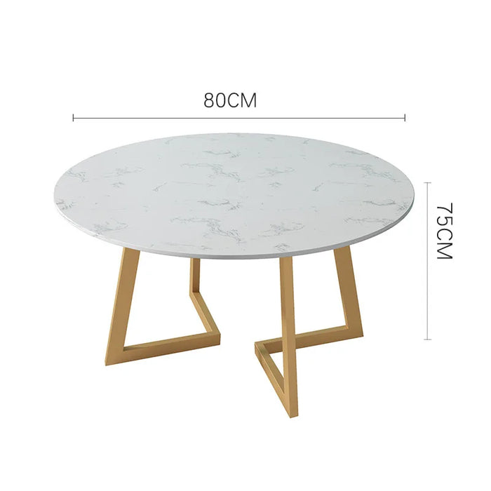 Turntable Nordic Gold Dining Table Legs Metal Marble Modern Coffe Round Dining Table Kitchen Muebles Small Apartment Furniture