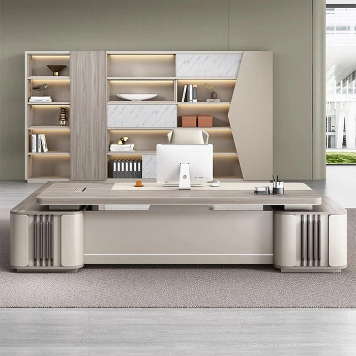 Standing Storage Office Desk Reception L Shaped Drawers Corner Conference Computer Desks Floor Luxury Mesa Escritorio Furniture
