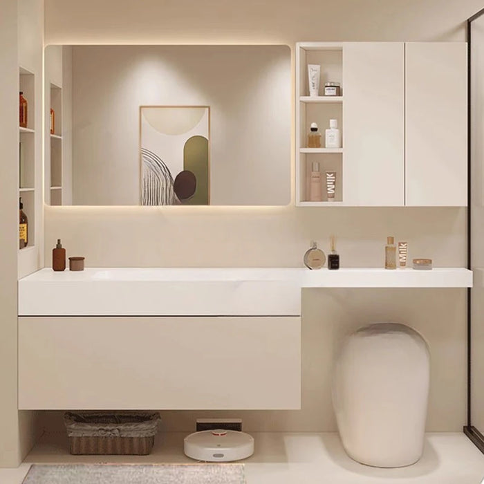 Large Nordic Modern Bathroom Cabinet Organizer Washbasin White Storage Cabinet Vanity Sink Meuble Salles De Bain Furniture