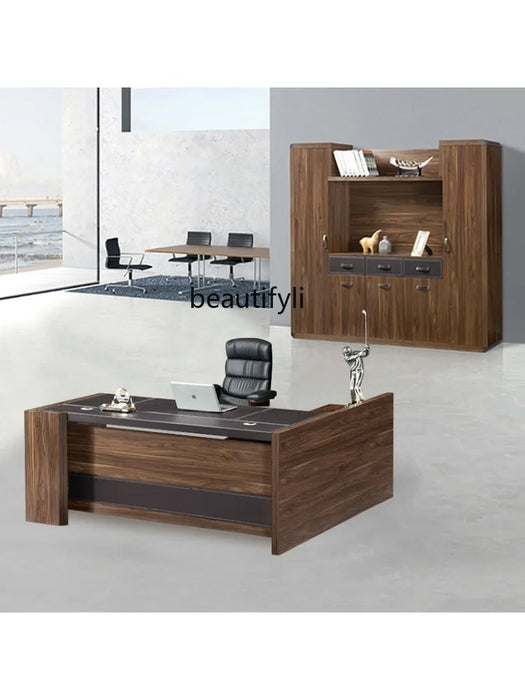 Boss Office Desk and Chair Combination Simple Modern Executive Desk Fashion Executive Manager Computer Desk Boss Table
