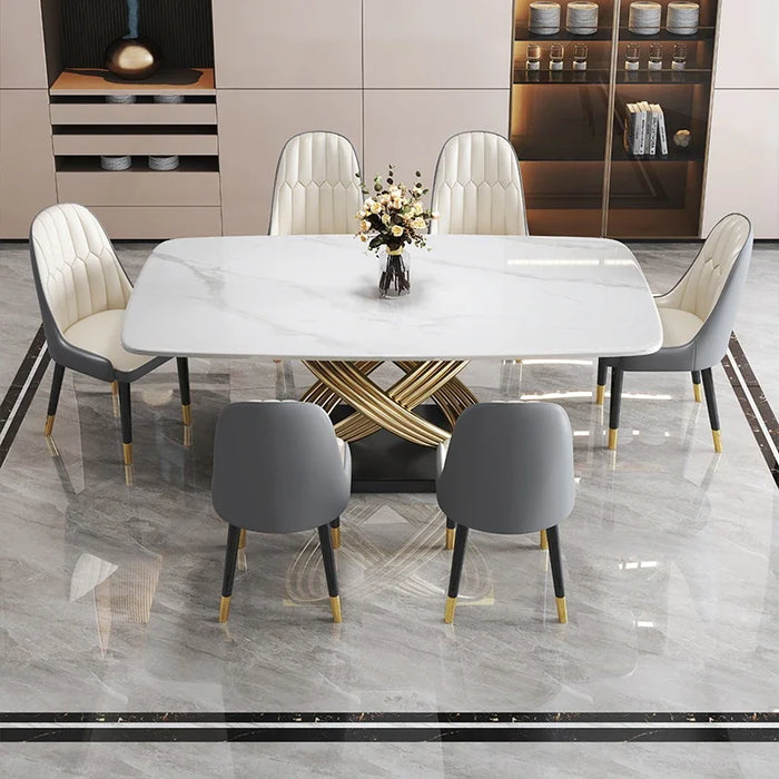Luxury Slate Dining Tables Design Coffee Living Room Modern Dining Tables Kitchen Nordic Tavolo Pranzo Home Furniture