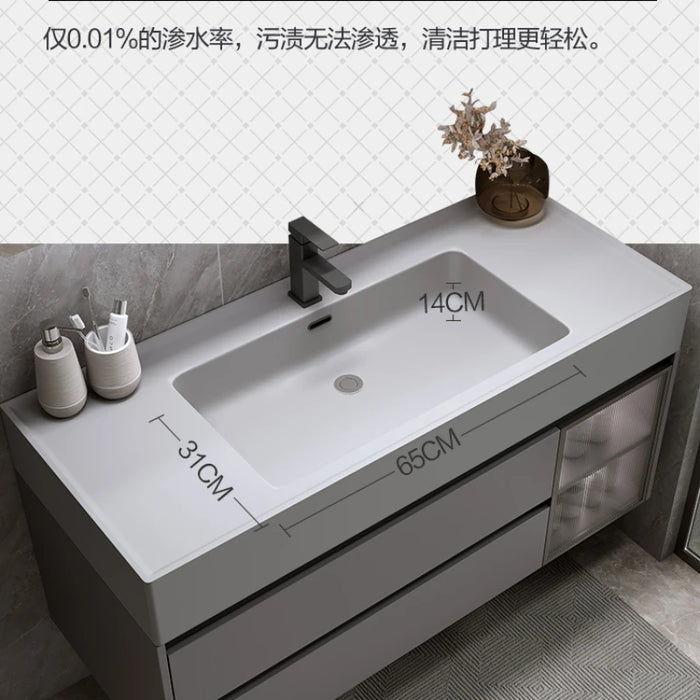 Glass Lithops Mirror Bathroom Cabinet Storage Wall Shelf Bathroom Cabinet Sink Accessories Badezimmer Schrank Home Furniture YQ