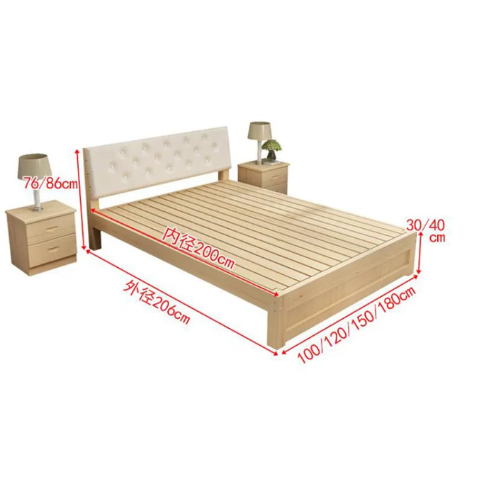 Eco-friendly Solid Wood Bed кровать Bedroom Furniture Kids Adults Wooden Bed Easy Assembly Modern Sleeping 침대 Home Furniture