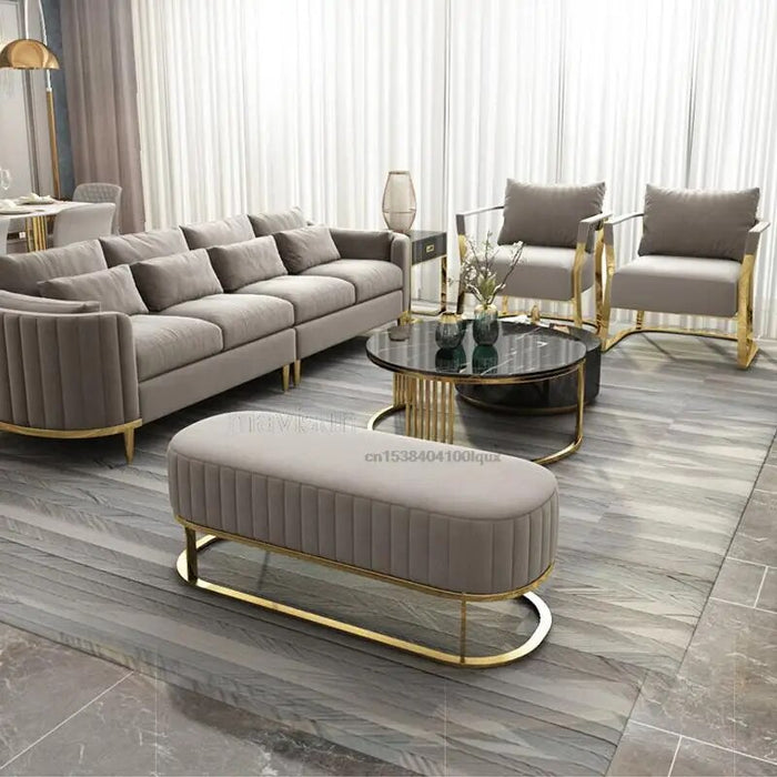 Nordic Hotel Household Sectional Fabric 3 Seat Sofa Upholstered Armchair Custom Color Living Room Furniture Couch For Big House