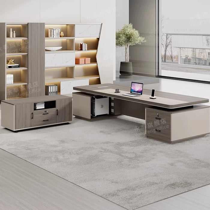 Wooden Conference Office Desk Organizers Work Meeting Drafting Corner Office Desk Modern Mesas De Computador Luxury Furniture